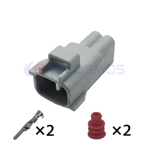 Waterproof 2-Pin Male Wire Harness Plug for Car Fog/Turn Signals 6189-0175 ABS & Nylon Housing Copper Contact Material - image 4